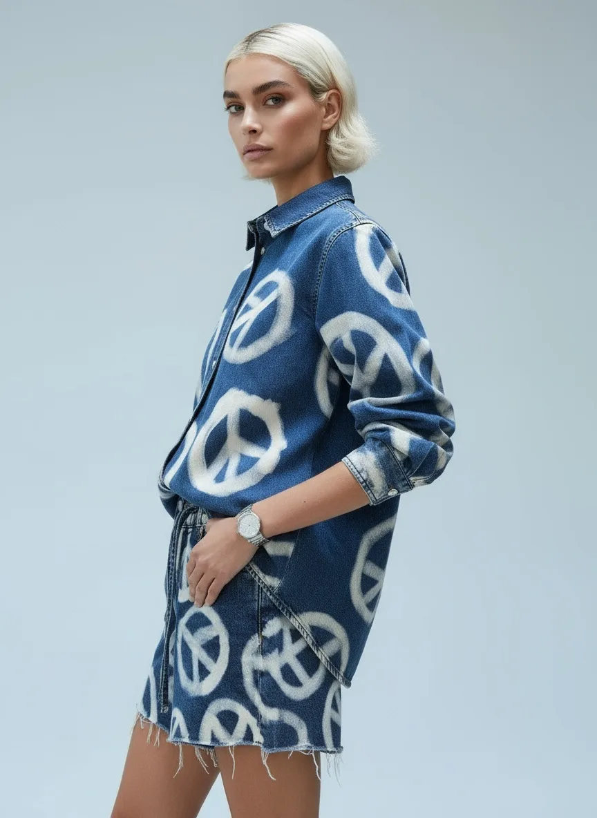 AI-generated fashion model back view pose - accurate garment reproduction