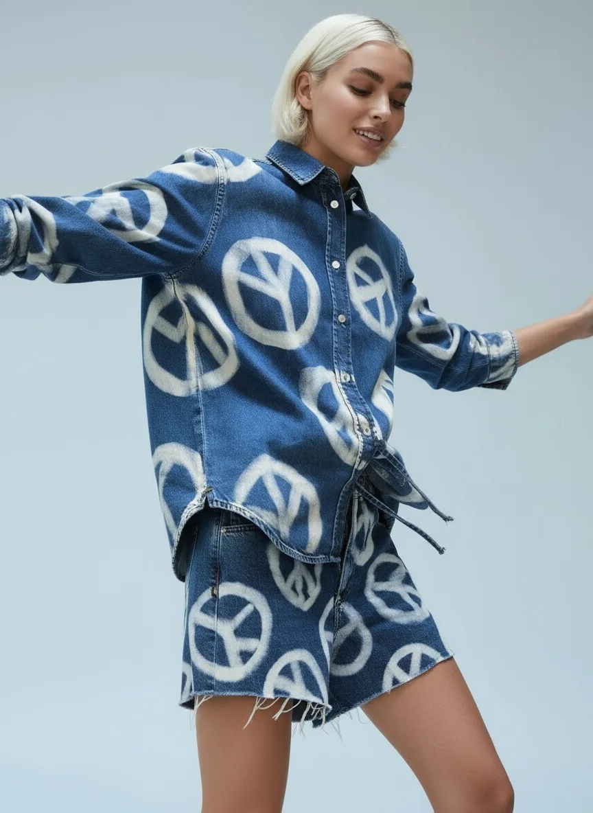 AI-generated fashion model — Seated Pose