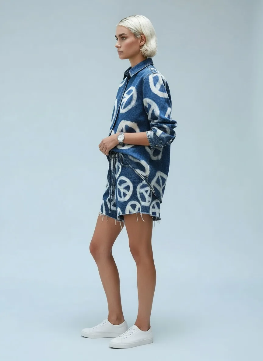 AI-generated fashion model garment focus pose - accurate garment reproduction