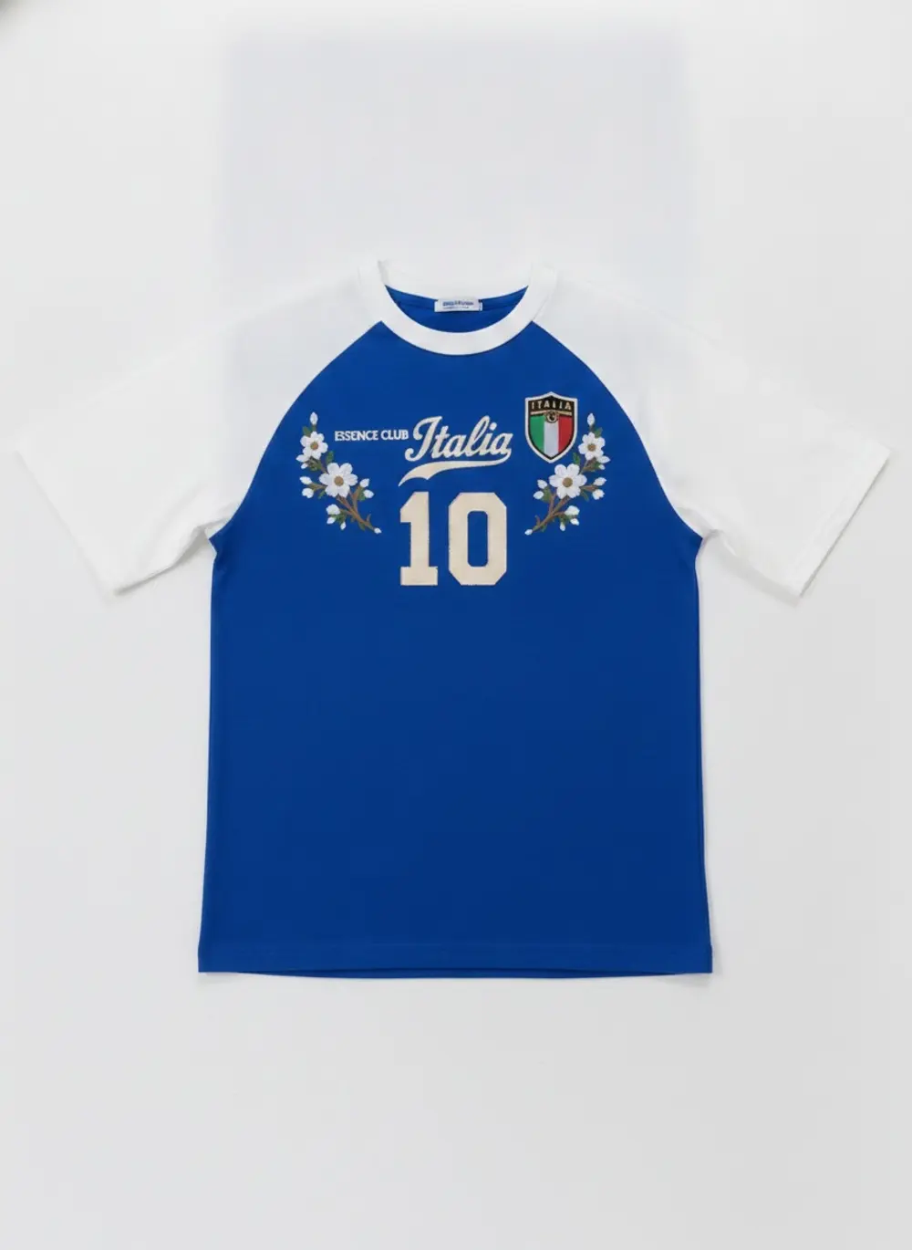 Bully Essence Club raglan football tee shown as a product flat on a clean background