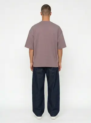 Bully Pleasure Star Tee in mauve, alternate angle 2