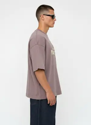 Bully Pleasure Star Tee in mauve, alternate angle 3