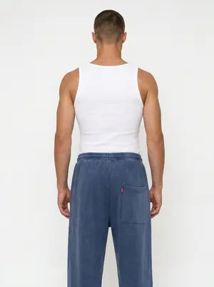 Bully Bully Sweatpant in denim blue, alternate angle 2