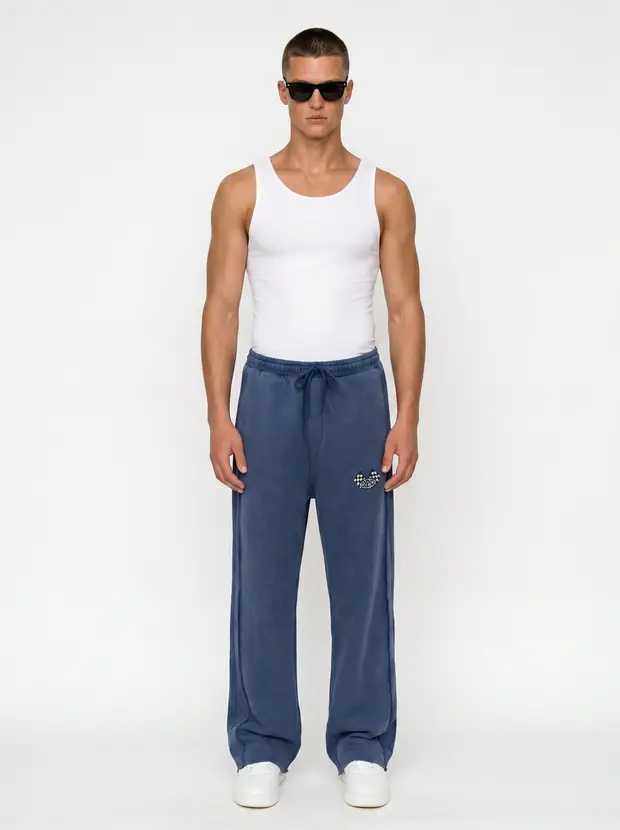 Line-sheet lead frame — Bully Bully Sweatpant in denim blue