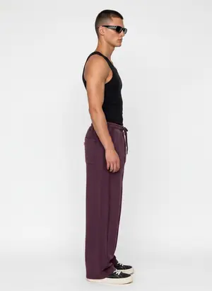 Bully Bully Sweatpant in plum, alternate angle 3