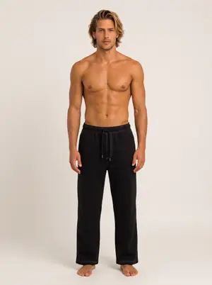 Future Homme black lounge pant, supporting catalog angle 1