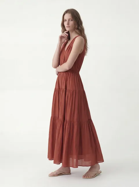 AI-generated on-model fashion photo angle 2 from flat lay input