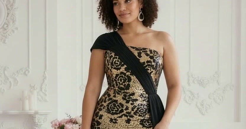 AI-generated fashion video — evening gown showcasing fabric movement and drape