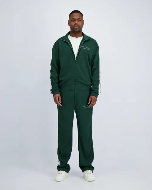 The starting photo for Track Jacket and Pants in Forest: an existing studio photo of the tracksuit