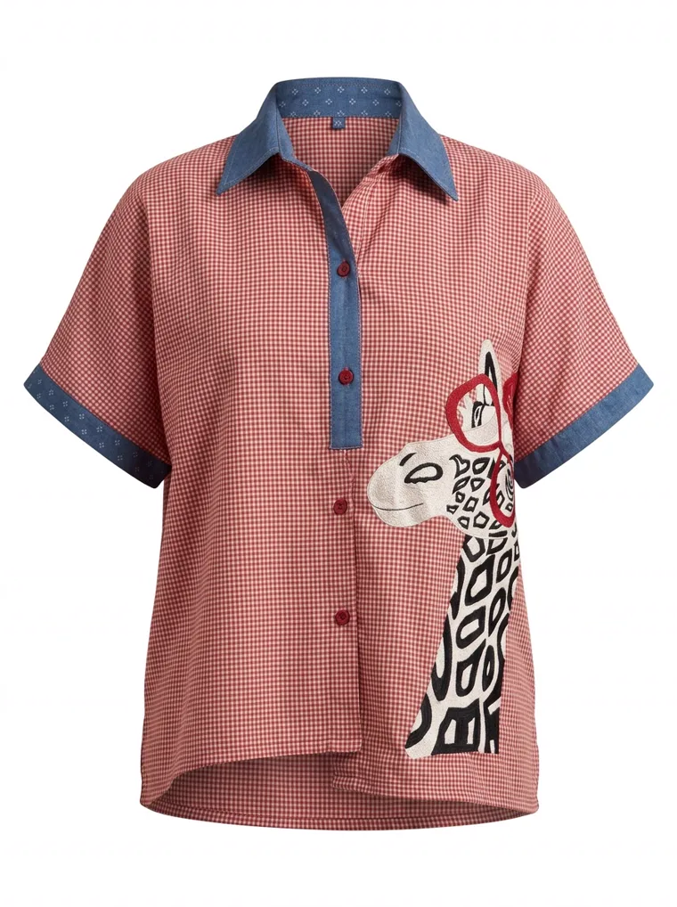 MODA AI output — the printed shirt alone on pure white, front view filling the frame, suitable as a marketplace main image