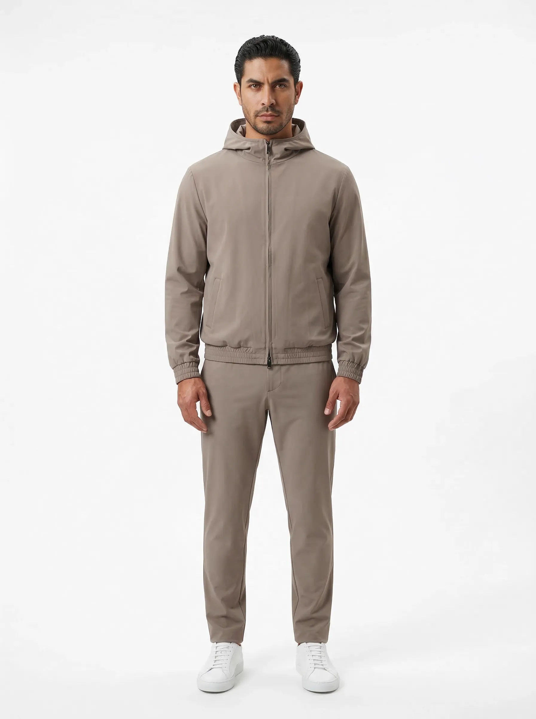 AI-generated — beige windbreaker angle 2