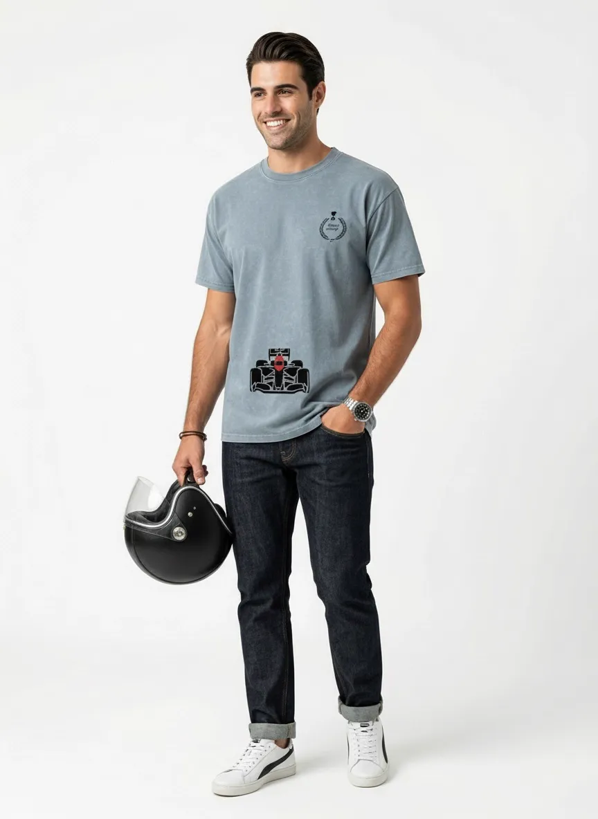 AI-generated — graphic tee side profile