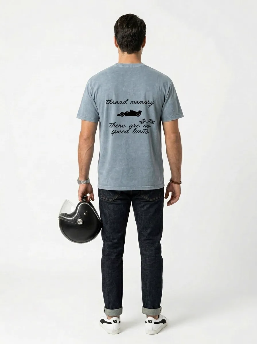 AI-generated — graphic tee detail close-up