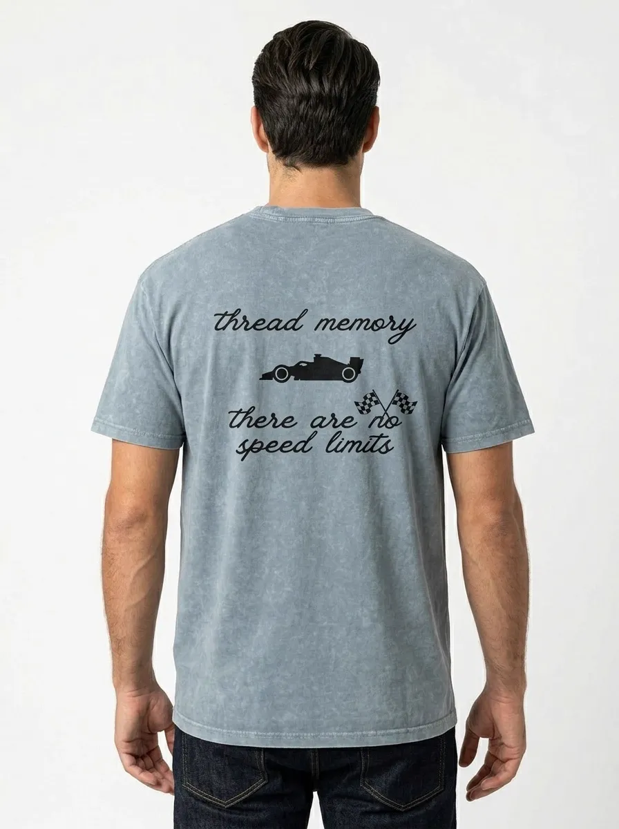 AI-generated — graphic tee back view