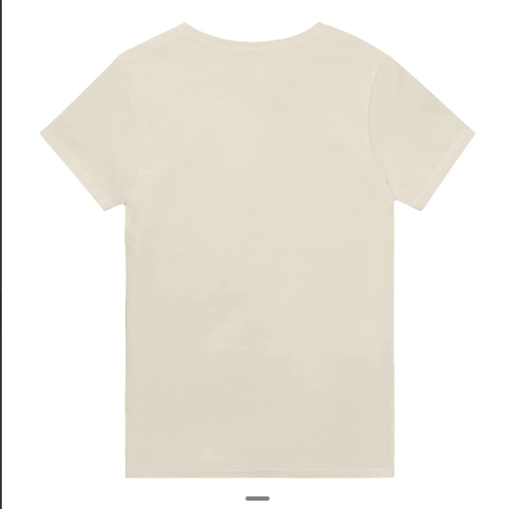 Cream cotton t-shirt — back input